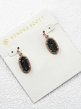 Kendra Scott Black Crystal Spike Earrings